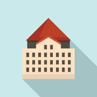 Riga old city building icon, flat style vector