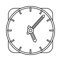 icono de reloj, estilo de esquema vector