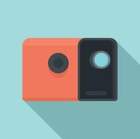 Media film projector icon, flat style vector