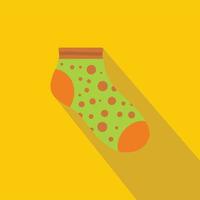 Small sock icon, flat style vector