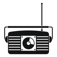 Radio receiver icon, simple style vector