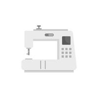 Modern sew machine icon, flat style vector