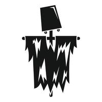 Scarecrow icon, simple style vector