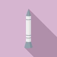 Missile combat icon, flat style vector