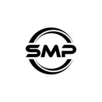 SMP letter logo design in illustration. Vector logo, calligraphy designs for logo, Poster, Invitation, etc.