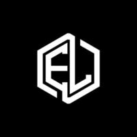 EL letter logo design in illustration. Vector logo, calligraphy designs for logo, Poster, Invitation, etc.