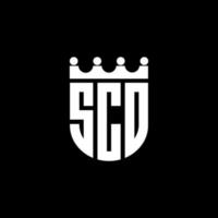 SCO letter logo design in illustration. Vector logo, calligraphy designs for logo, Poster, Invitation, etc.