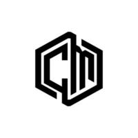 CM letter logo design in illustration. Vector logo, calligraphy designs for logo, Poster, Invitation, etc.