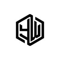 YW letter logo design in illustration. Vector logo, calligraphy designs for logo, Poster, Invitation, etc.