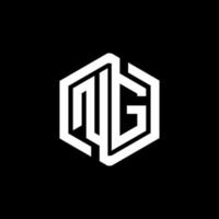 NG letter logo design in illustration. Vector logo, calligraphy designs for logo, Poster, Invitation, etc.
