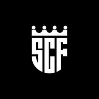 diseño de logotipo de letra scf en ilustración. logotipo vectorial, diseños de caligrafía para logotipo, afiche, invitación, etc. vector