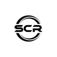 diseño del logotipo de la letra scr en la ilustración. logotipo vectorial, diseños de caligrafía para logotipo, afiche, invitación, etc. vector