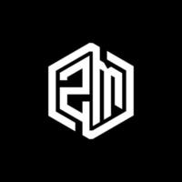 ZM letter logo design in illustration. Vector logo, calligraphy designs for logo, Poster, Invitation, etc.