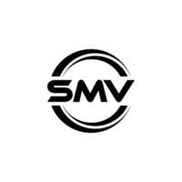 SMV letter logo design in illustration. Vector logo, calligraphy designs for logo, Poster, Invitation, etc.