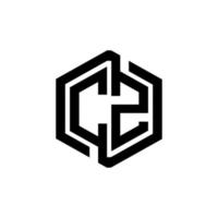 CZ letter logo design in illustration. Vector logo, calligraphy designs for logo, Poster, Invitation, etc.