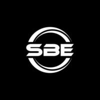 diseño de logotipo de letra sbe en ilustración. logotipo vectorial, diseños de caligrafía para logotipo, afiche, invitación, etc. vector