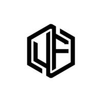 UF letter logo design in illustration. Vector logo, calligraphy designs for logo, Poster, Invitation, etc.