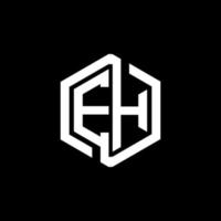 EH letter logo design in illustration. Vector logo, calligraphy designs for logo, Poster, Invitation, etc.