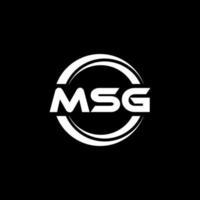 MSG letter logo design in illustration. Vector logo, calligraphy designs for logo, Poster, Invitation, etc.