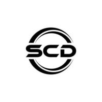 diseño del logotipo de la letra scd en la ilustración. logotipo vectorial, diseños de caligrafía para logotipo, afiche, invitación, etc. vector