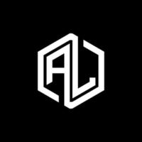 AL letter logo design in illustration. Vector logo, calligraphy designs for logo, Poster, Invitation, etc.