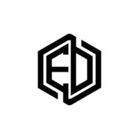 diseño del logotipo de la letra ed en la ilustración. logotipo vectorial, diseños de caligrafía para logotipo, afiche, invitación, etc. vector