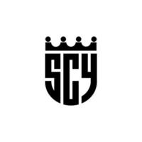 diseño del logotipo de la letra scy en la ilustración. logotipo vectorial, diseños de caligrafía para logotipo, afiche, invitación, etc. vector