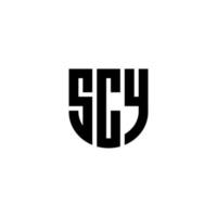 diseño del logotipo de la letra scy en la ilustración. logotipo vectorial, diseños de caligrafía para logotipo, afiche, invitación, etc. vector