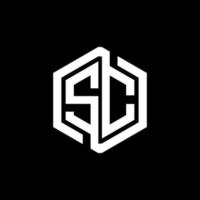 SC letter logo design in illustration. Vector logo, calligraphy designs for logo, Poster, Invitation, etc.