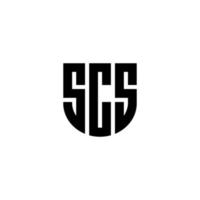 diseño del logotipo de la letra scs en la ilustración. logotipo vectorial, diseños de caligrafía para logotipo, afiche, invitación, etc. vector