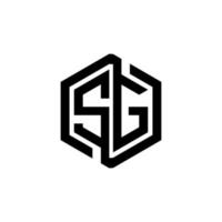 SG letter logo design in illustration. Vector logo, calligraphy designs for logo, Poster, Invitation, etc.