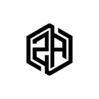 ZA letter logo design in illustration. Vector logo, calligraphy designs for logo, Poster, Invitation, etc.