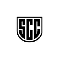 SCC letter logo design in illustration. Vector logo, calligraphy designs for logo, Poster, Invitation, etc.