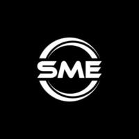 SME letter logo design in illustration. Vector logo, calligraphy designs for logo, Poster, Invitation, etc.