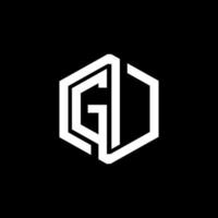 GI letter logo design in illustration. Vector logo, calligraphy designs for logo, Poster, Invitation, etc.