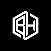 BH letter logo design in illustration. Vector logo, calligraphy designs for logo, Poster, Invitation, etc.