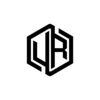 UR letter logo design in illustration. Vector logo, calligraphy designs for logo, Poster, Invitation, etc.