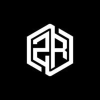 ZR letter logo design in illustration. Vector logo, calligraphy designs for logo, Poster, Invitation, etc.