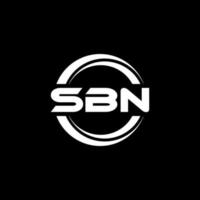 SBN letter logo design in illustration. Vector logo, calligraphy designs for logo, Poster, Invitation, etc.