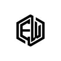 diseño de logotipo de letra ew en ilustración. logotipo vectorial, diseños de caligrafía para logotipo, afiche, invitación, etc. vector