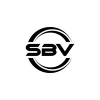 diseño del logotipo de la letra sbv en la ilustración. logotipo vectorial, diseños de caligrafía para logotipo, afiche, invitación, etc. vector