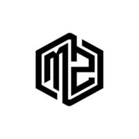MZ letter logo design in illustration. Vector logo, calligraphy designs for logo, Poster, Invitation, etc.