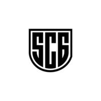 SCG letter logo design in illustration. Vector logo, calligraphy designs for logo, Poster, Invitation, etc.