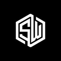 SW letter logo design in illustration. Vector logo, calligraphy designs for logo, Poster, Invitation, etc.