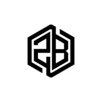ZB letter logo design in illustration. Vector logo, calligraphy designs for logo, Poster, Invitation, etc.