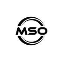 MSO letter logo design in illustration. Vector logo, calligraphy designs for logo, Poster, Invitation, etc.