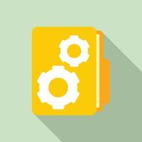 Testing software folder icon, flat style vector