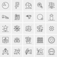 25 iconos de negocios universales vector ilustración de icono creativo para usar en proyectos relacionados con la web y dispositivos móviles