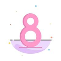 Eight 8th 8  Abstract Flat Color Icon Template vector