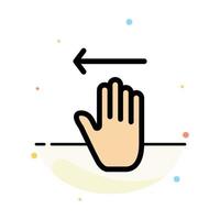 Hand Arrow Gestures Left Abstract Flat Color Icon Template vector